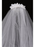 Kids Dream Girls White Flower Comb Communion Flower Girl Veil - SophiasStyle.com